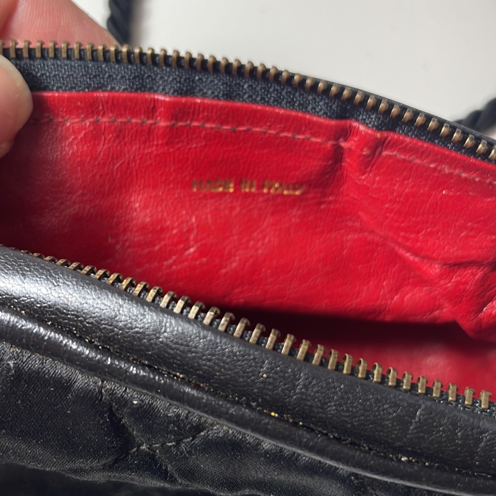 AUTHENTIC VINTAGE CHANEL CROSS BODY POUCH SATIN BLACK TASSLE - Picture 10 of 15